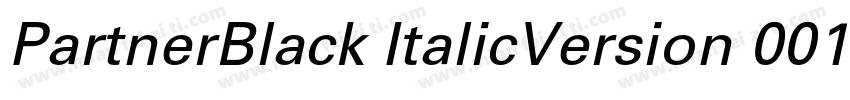 PartnerBlack ItalicVersion 001000字体转换